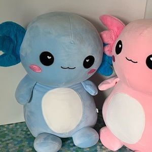 Big Hexagonal Dinosaur Couple plushies 18”